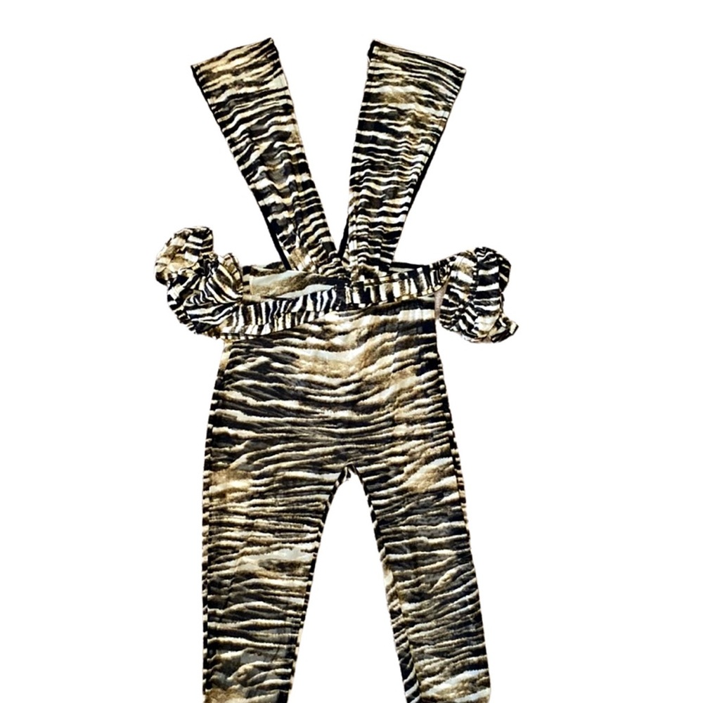Zebra print sheer clubbing outfit